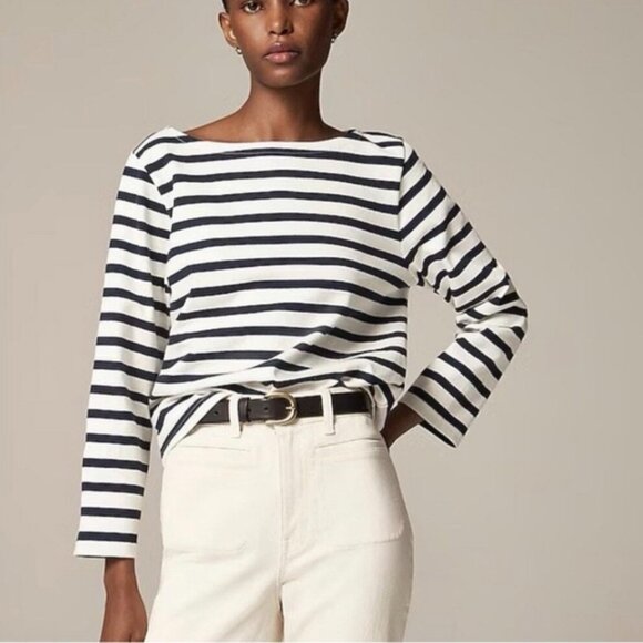 J. Crew Tops - Classic mariner cloth boatneck T-shirt in stripe